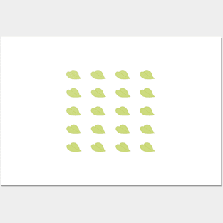 Simple Spring Leaves pack- Pastel Green Posters and Art